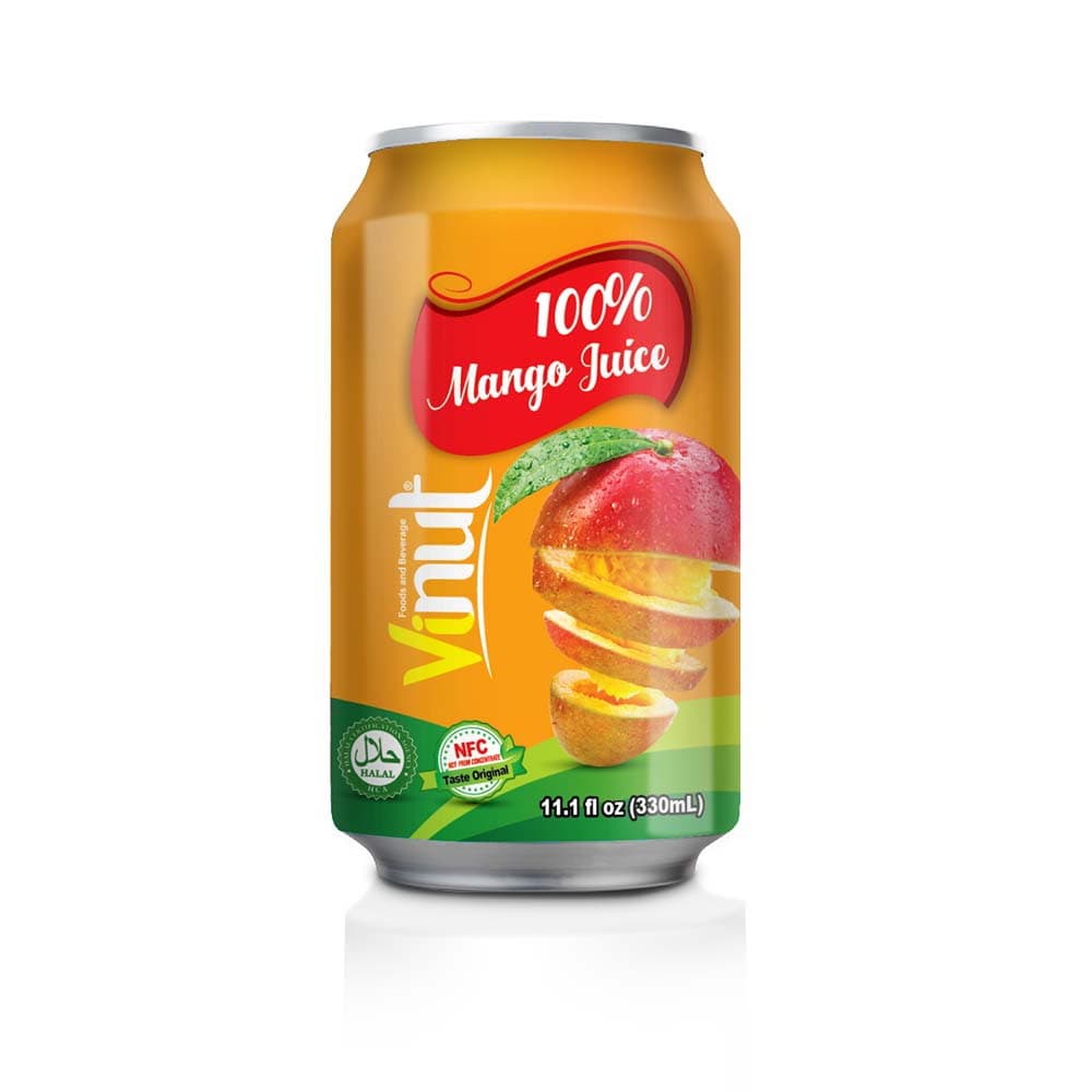 VINUT 100% Χυμός Μάνγκο, 11.1 fl oz (330 mL) Can