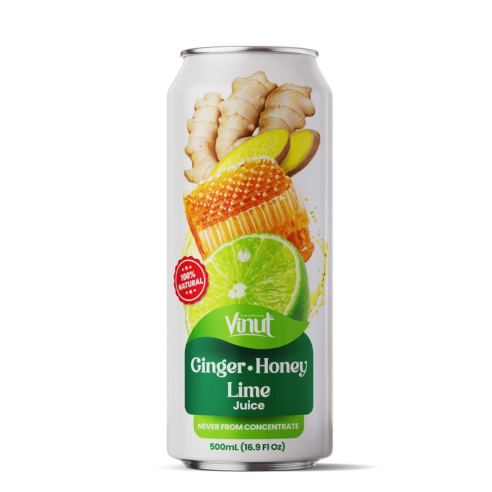 VINUT 100% Φυσικός Χυμός Τζίντζερ, Μέλι & Λάιμ - Όχι από Συμπύκνωμα 16.9 fl oz