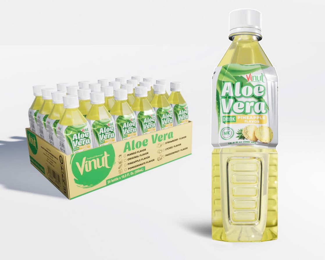 VINUT Ρόφημα Αλόης Βέρα με γεύση Ανανά 500ml