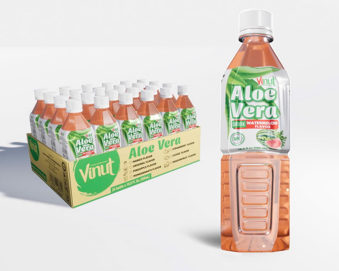VINUT Ρόφημα Αλόης Βέρα με γεύση Καρπούζι 500ml