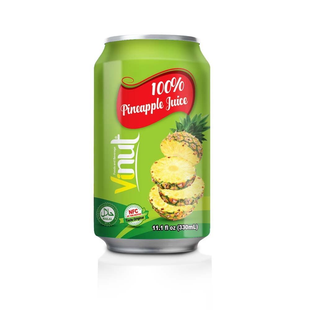 VINUT 100% Χυμός Ανανά, 11.1 fl oz (330 mL) Κουτί