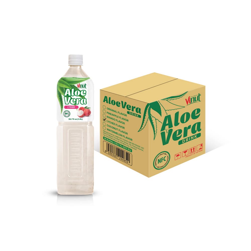 VINUT Ρόφημα Αλόης με Λίτσι, NFC, Μπουκάλι PET, 50.7 fl oz 1.5 L