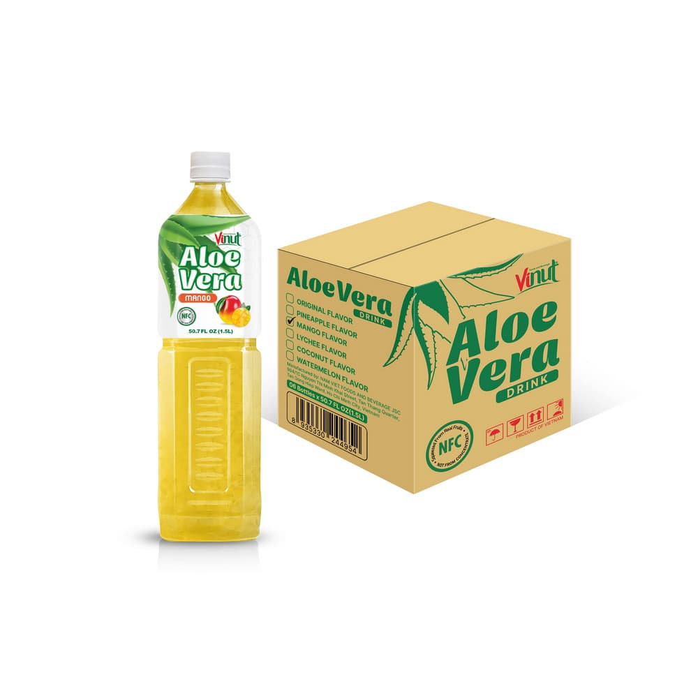 VINUT Ρόφημα Αλόης Βέρα με Μάνγκο, NFC, Μπουκάλι PET, 50.7 fl oz 1.5 L
