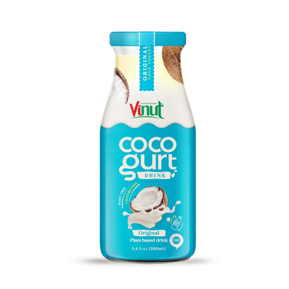 VINUT Ρόφημα Cocogurt Original, Φυτικό Ρόφημα, Γυάλινο Μπουκάλι, 9.8 fl oz 280 mL