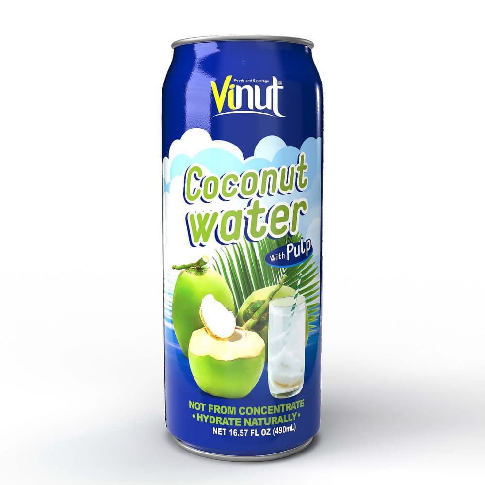 VINUT Νερό Καρύδας με Πολτό, Κουτί, 16.57 fl oz 490 mL