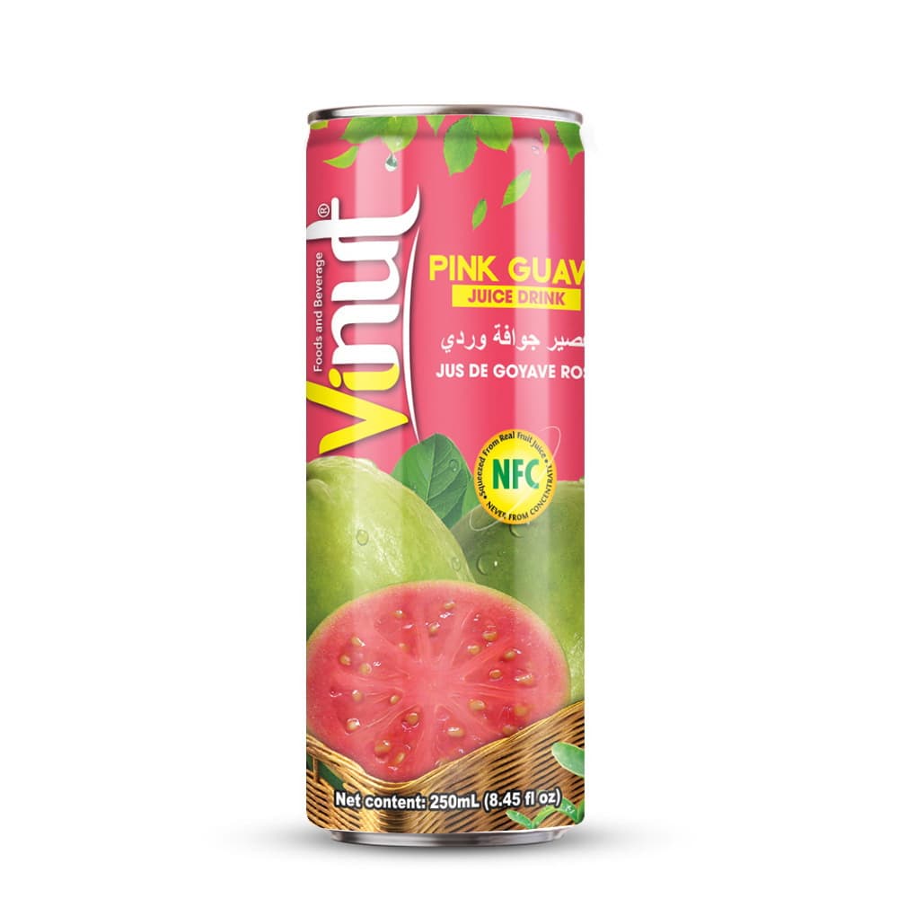 VINUT Ρόφημα Χυμού Ροζ Γκουάβα, Κουτί Slim 8.45 fl oz (250 mL)